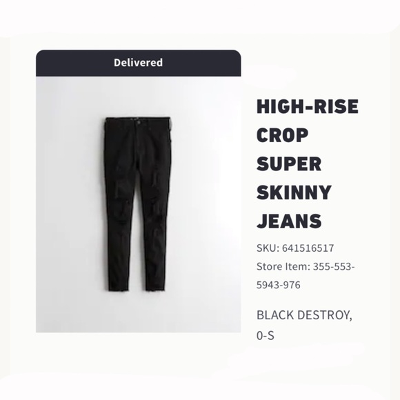 Hollister Black Ripped Jeans - Picture 4 of 5